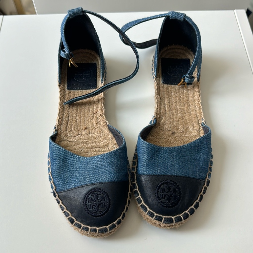 Tory Burch Denim Espadrilles size 5.5
